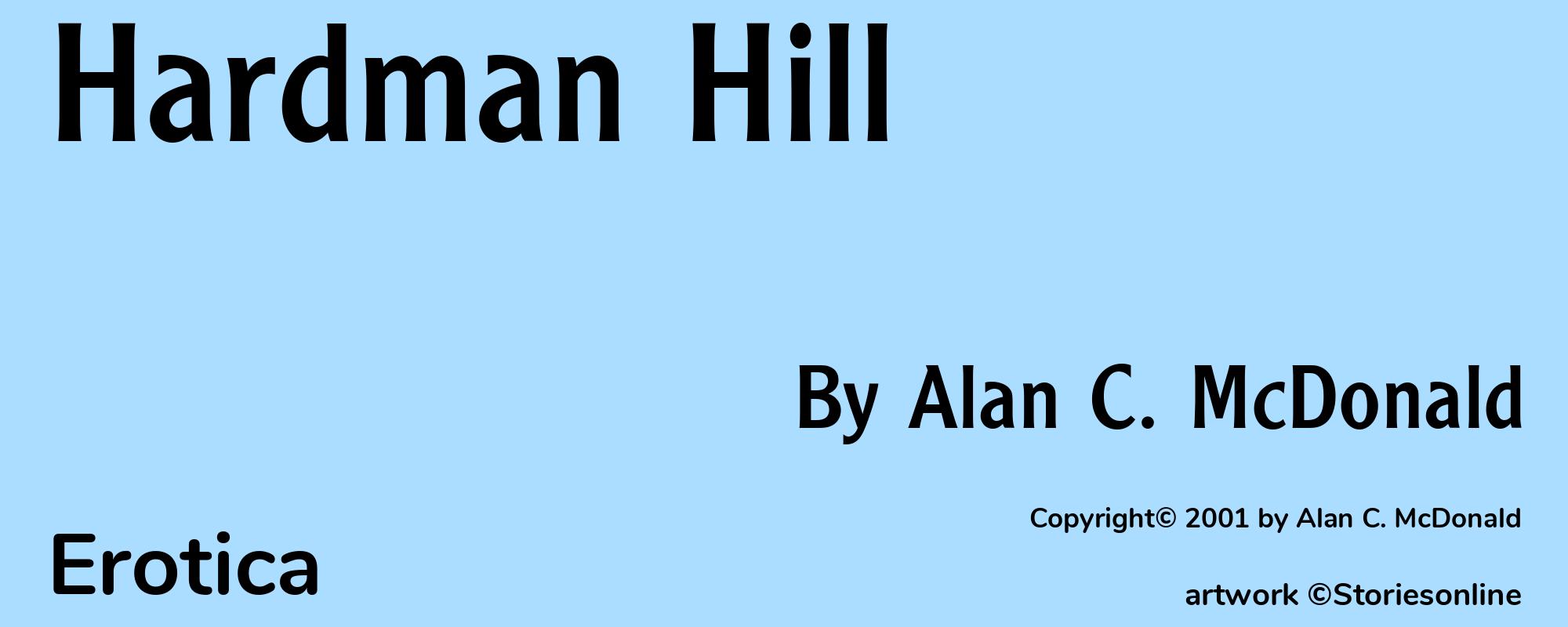 Hardman Hill - Cover