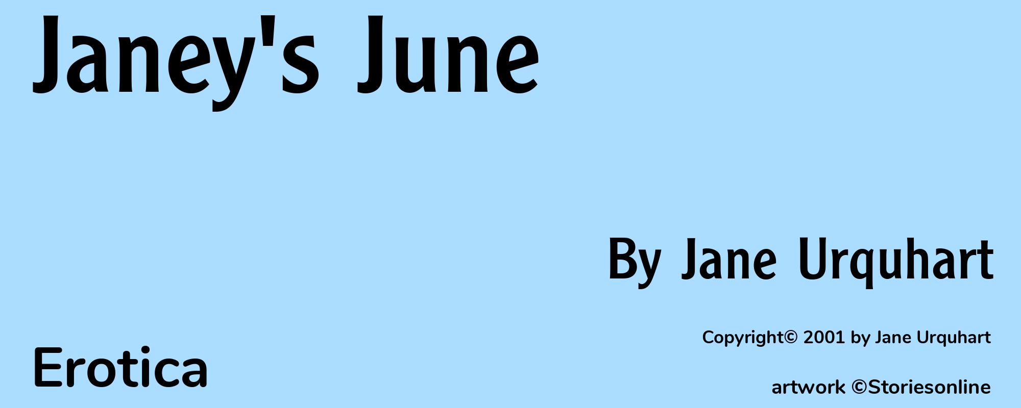Janey's June - Cover