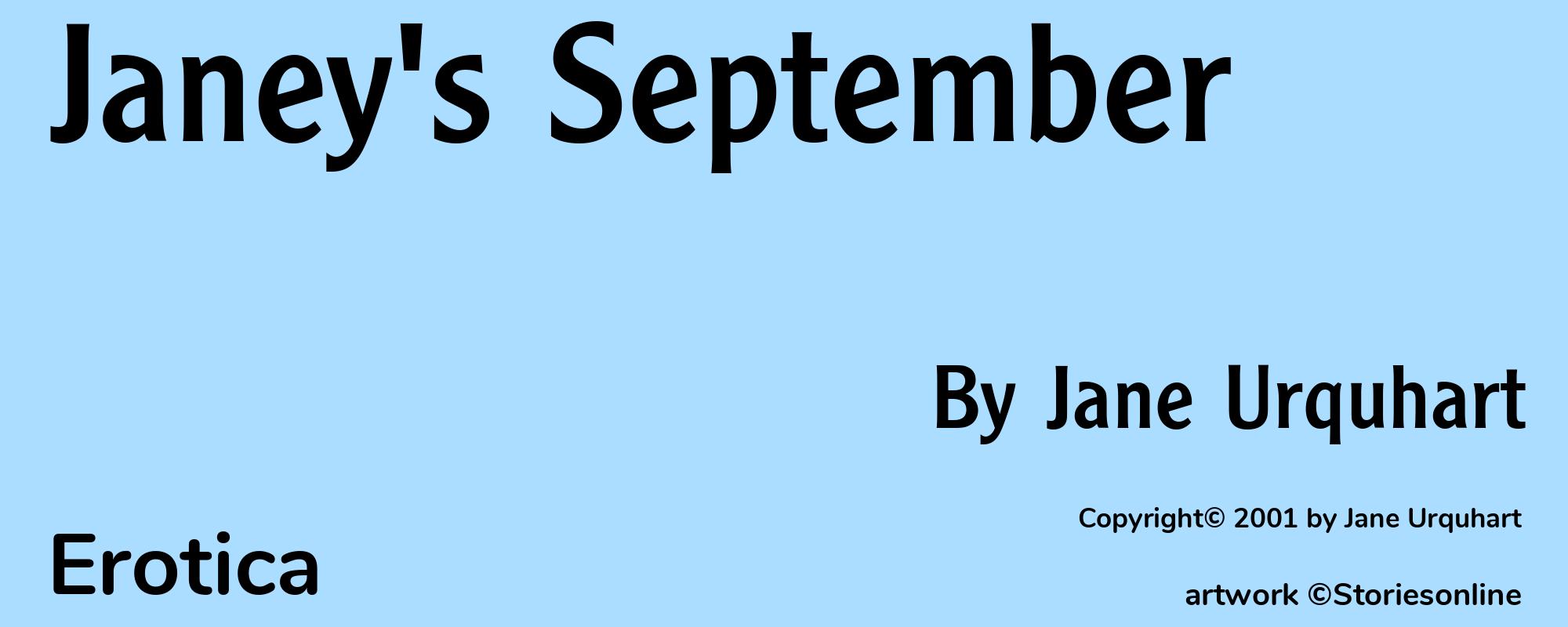 Janey's September - Cover
