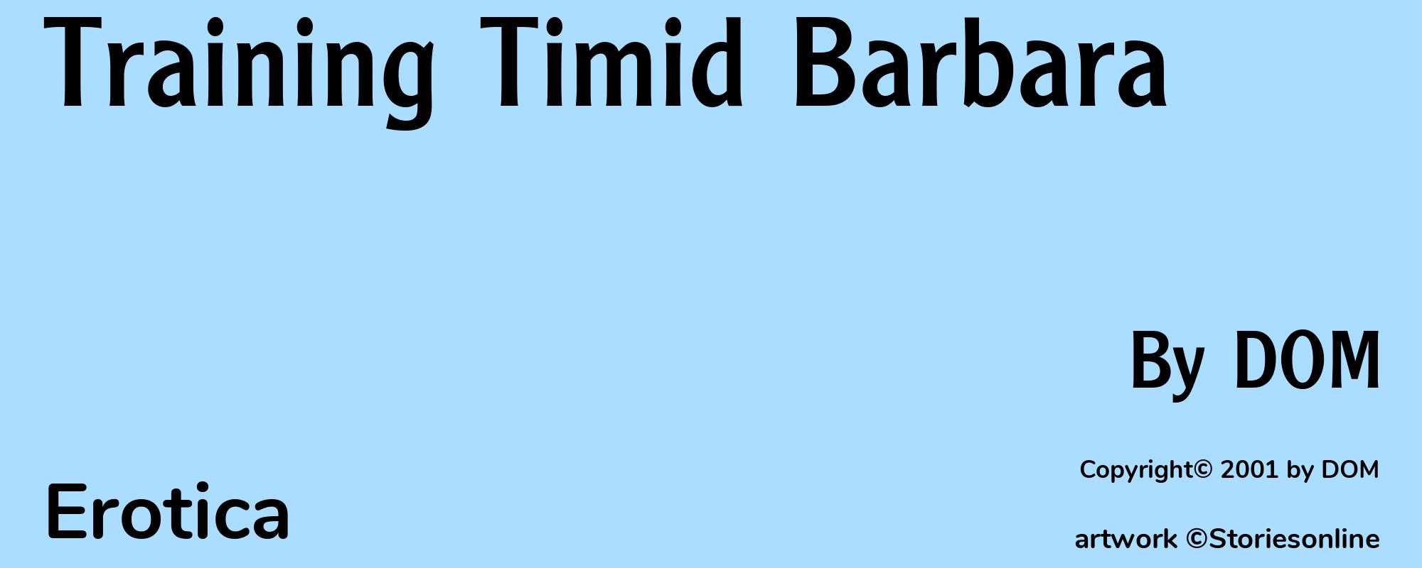 Training Timid Barbara - Cover
