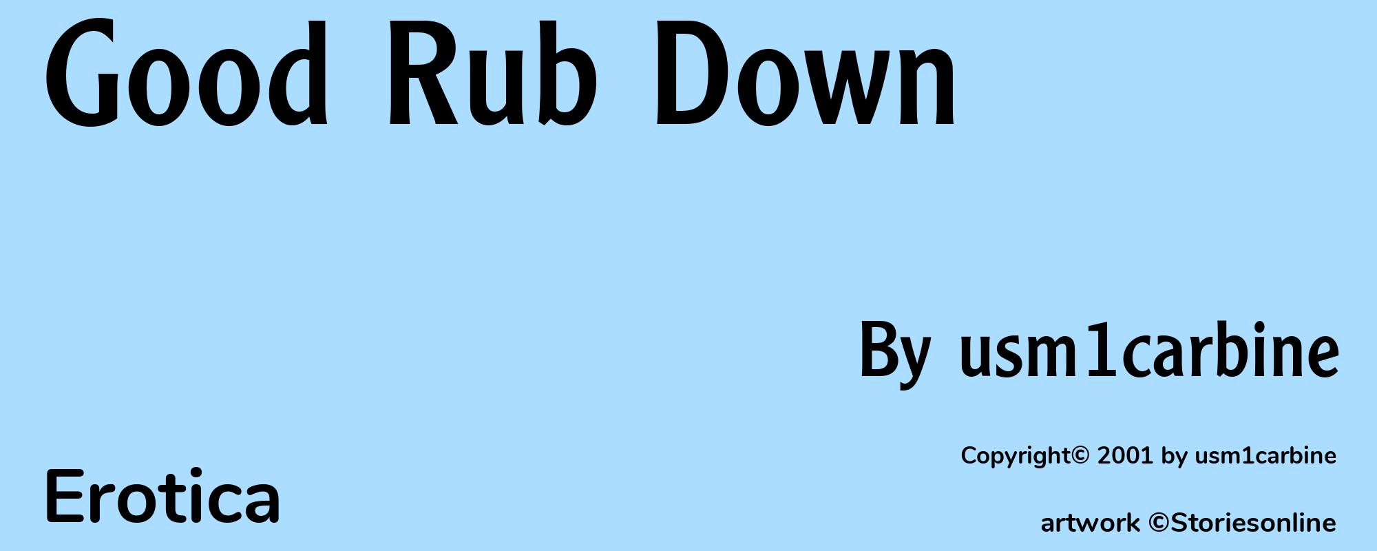 Good Rub Down - Cover
