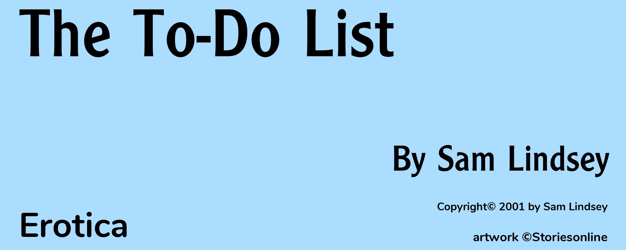 The To-Do List - Cover