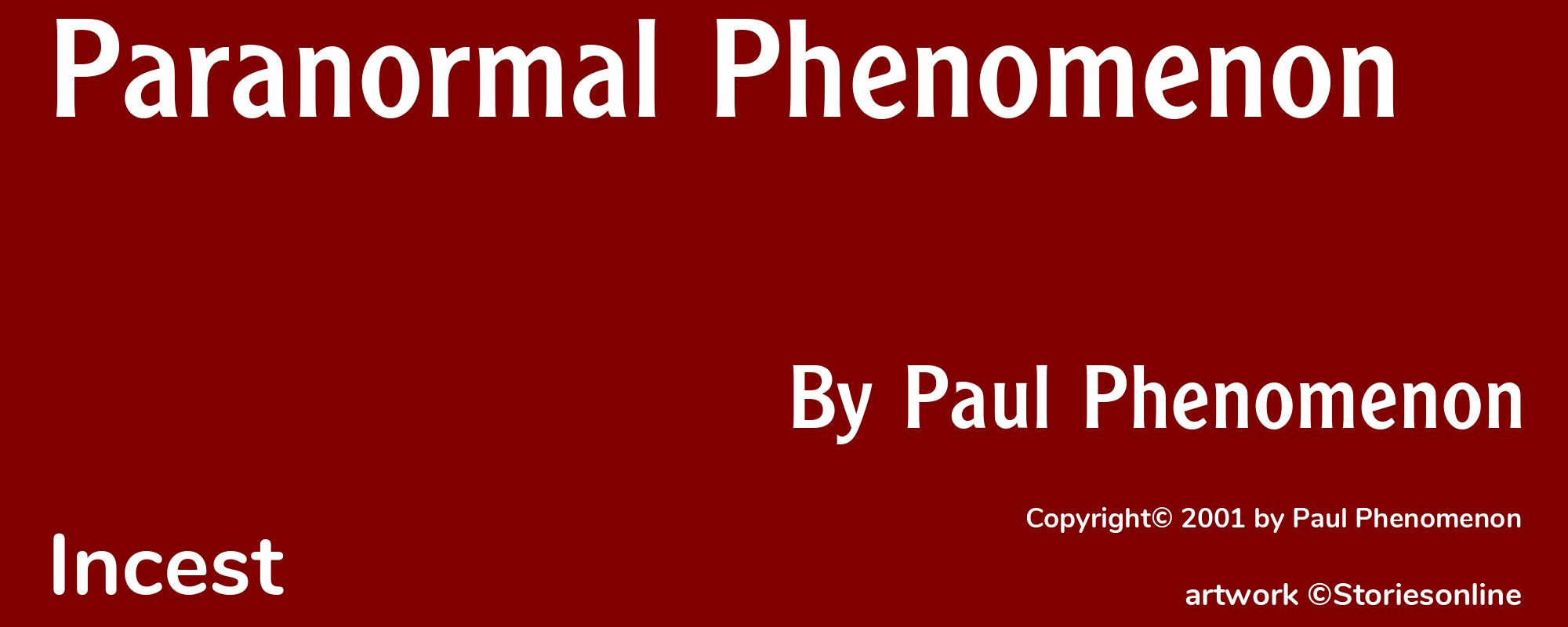 Paranormal Phenomenon - Cover