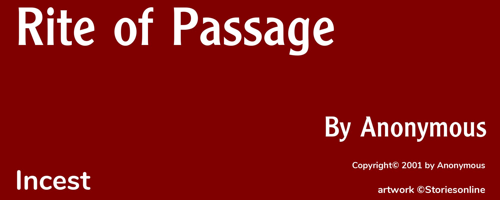 Rite of Passage - Cover