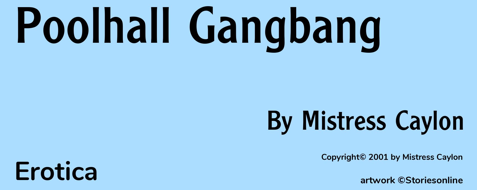 Poolhall Gangbang - Cover