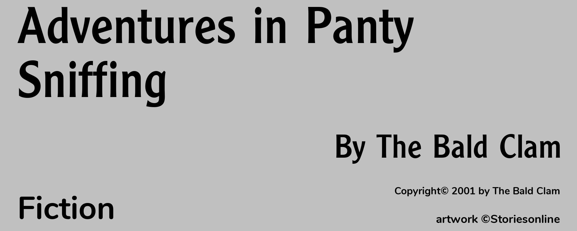 Adventures in Panty Sniffing - Cover