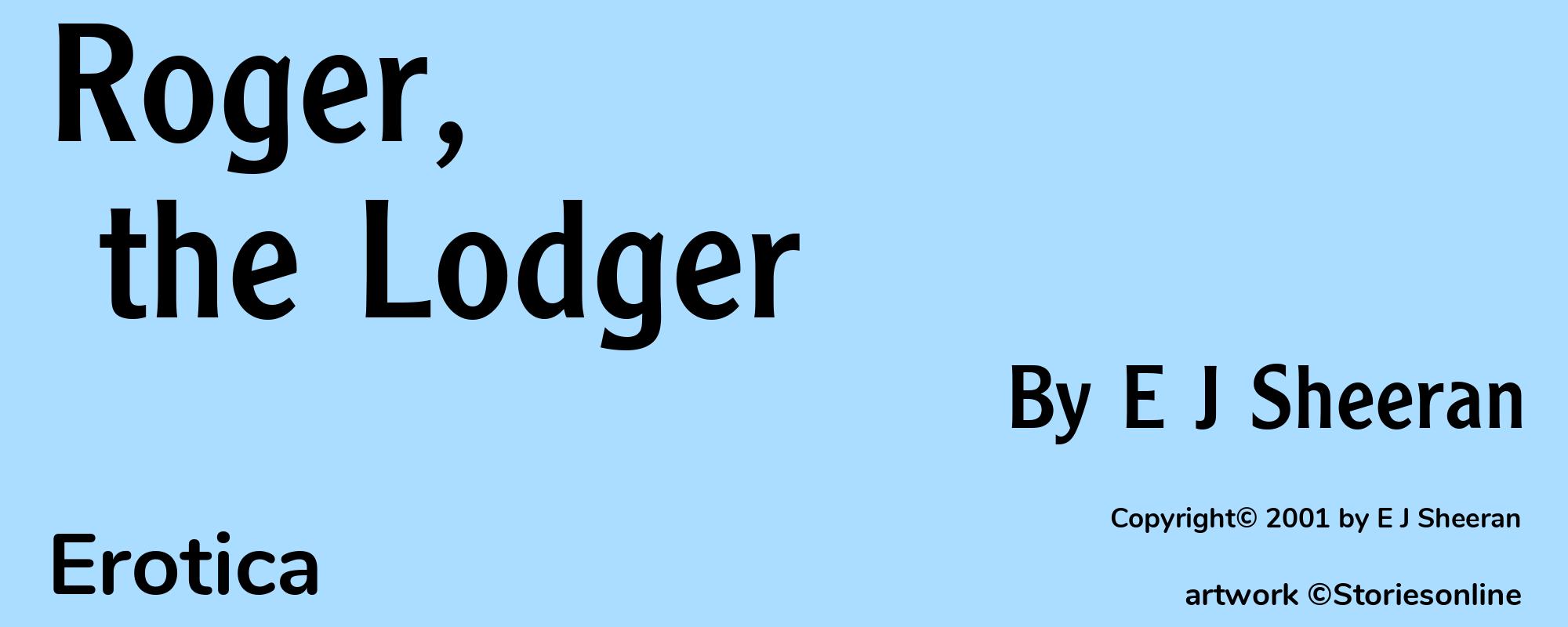 Roger, the Lodger - Cover