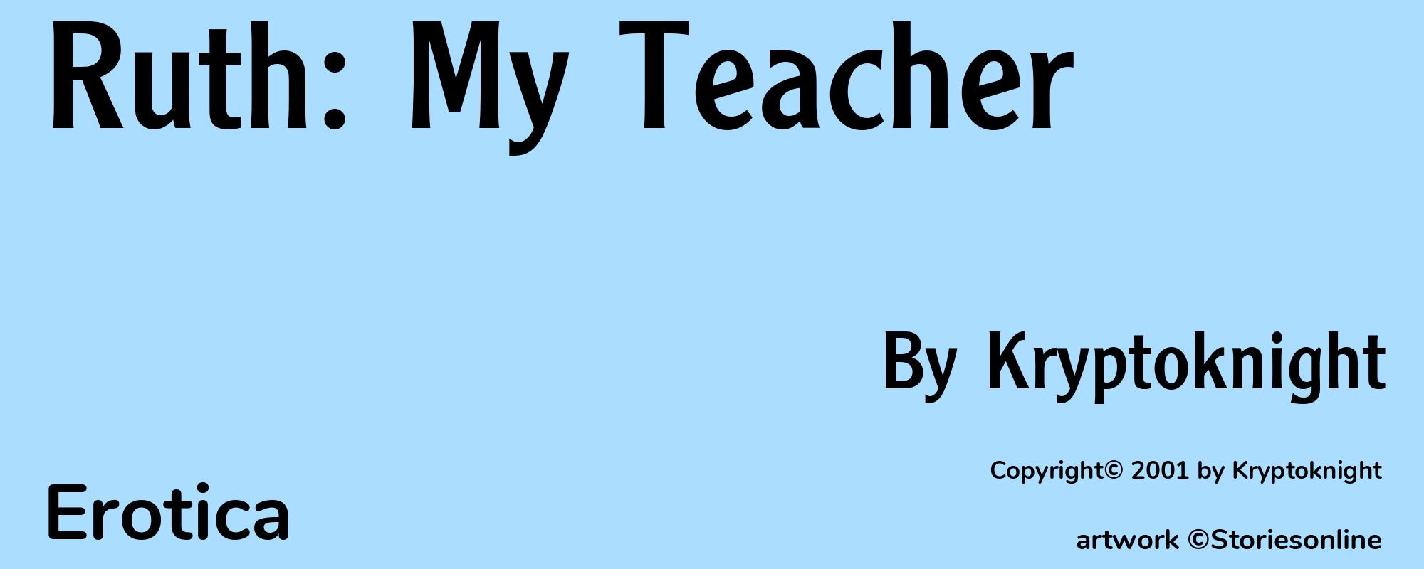 Ruth: My Teacher - Cover