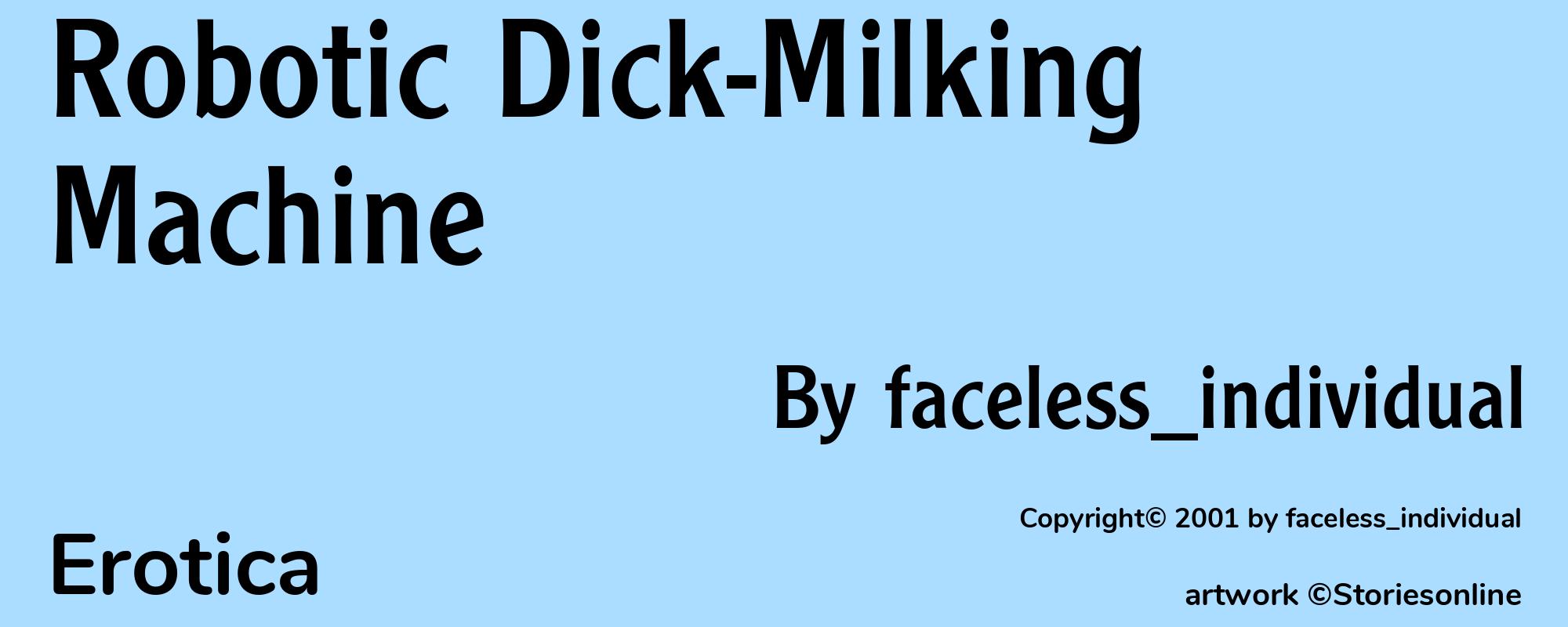 Robotic Dick-Milking Machine - Cover
