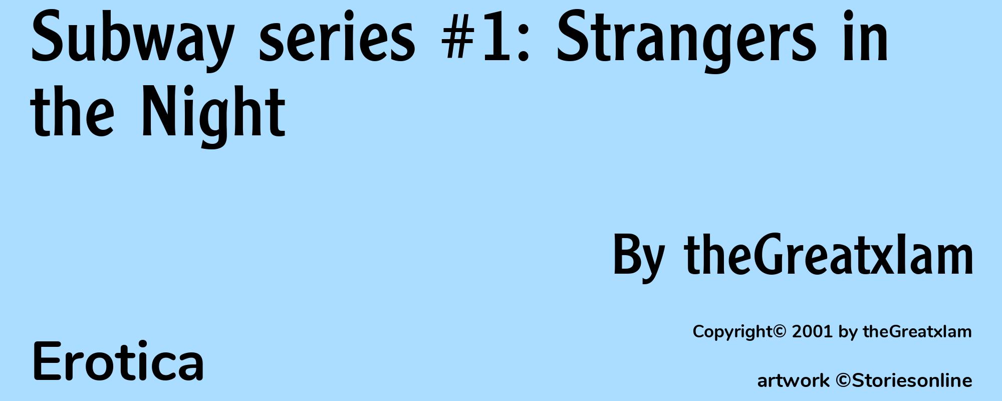 Subway series #1: Strangers in the Night - Cover