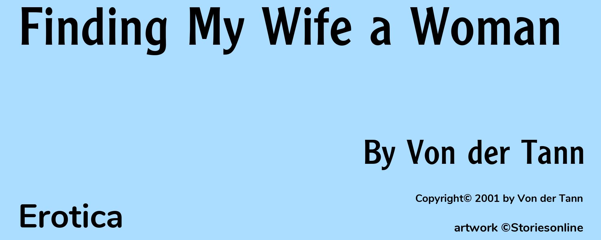 Finding My Wife a Woman - Cover