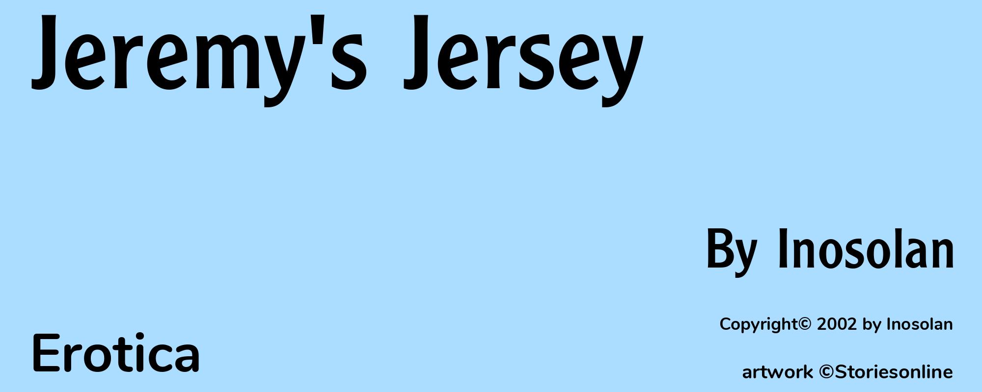 Jeremy's Jersey - Cover