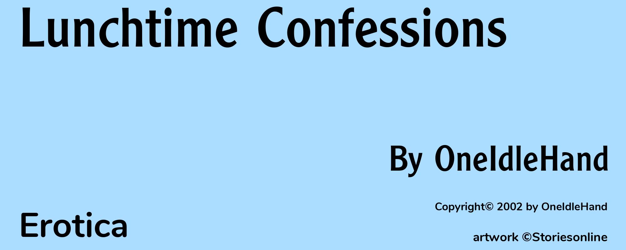 Lunchtime Confessions - Cover
