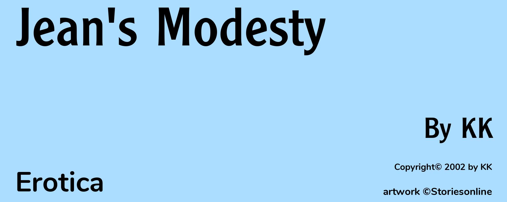 Jean's Modesty - Cover