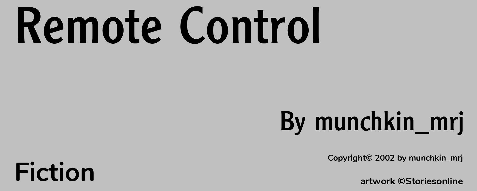 Remote Control - Cover
