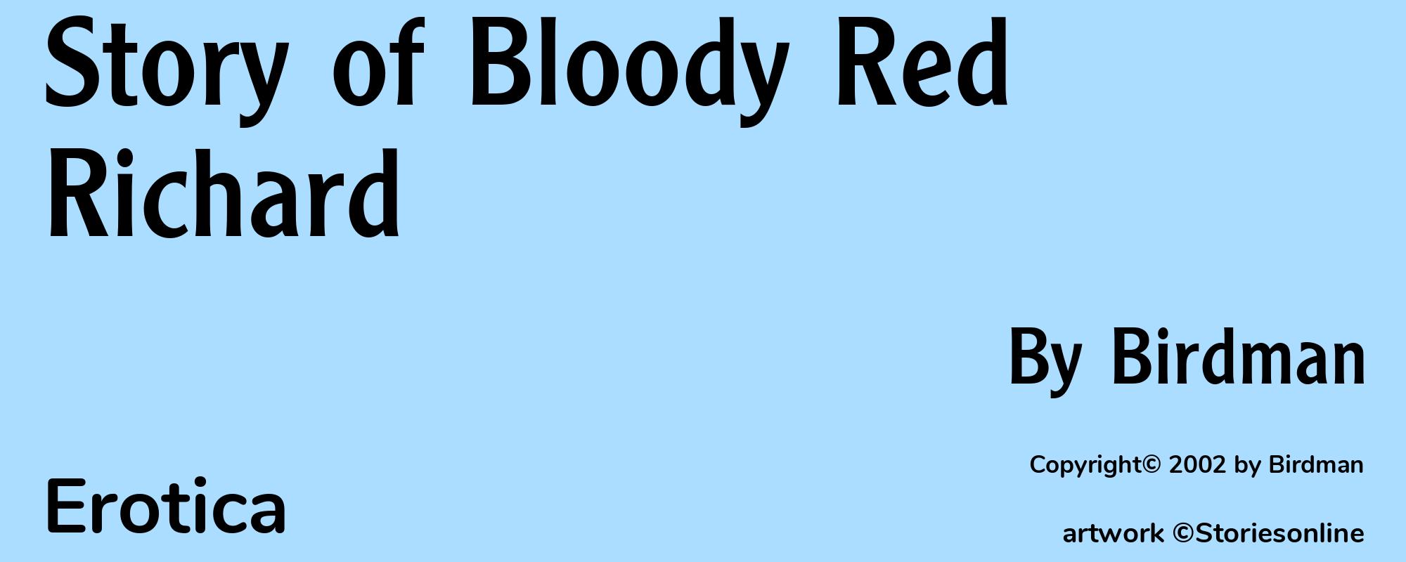 Story of Bloody Red Richard - Cover