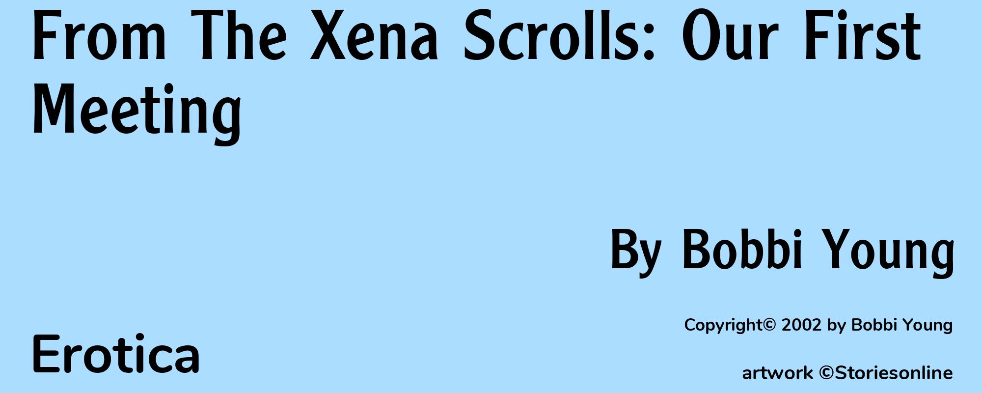 From The Xena Scrolls: Our First Meeting - Cover