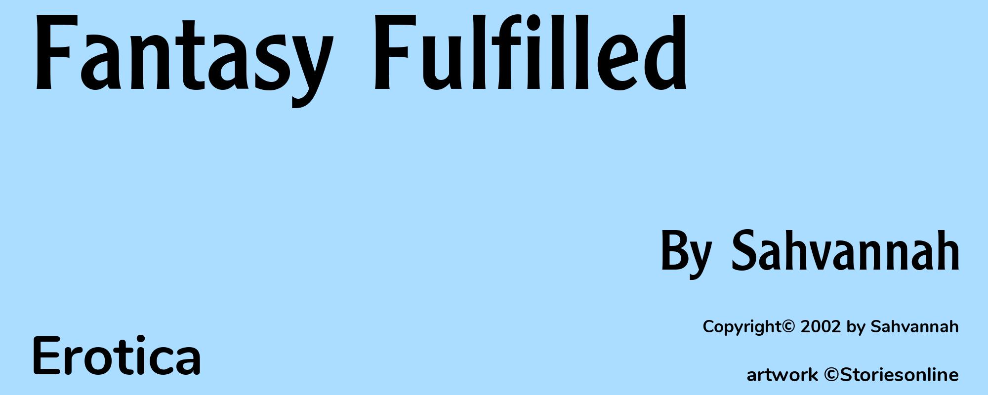 Fantasy Fulfilled - Cover