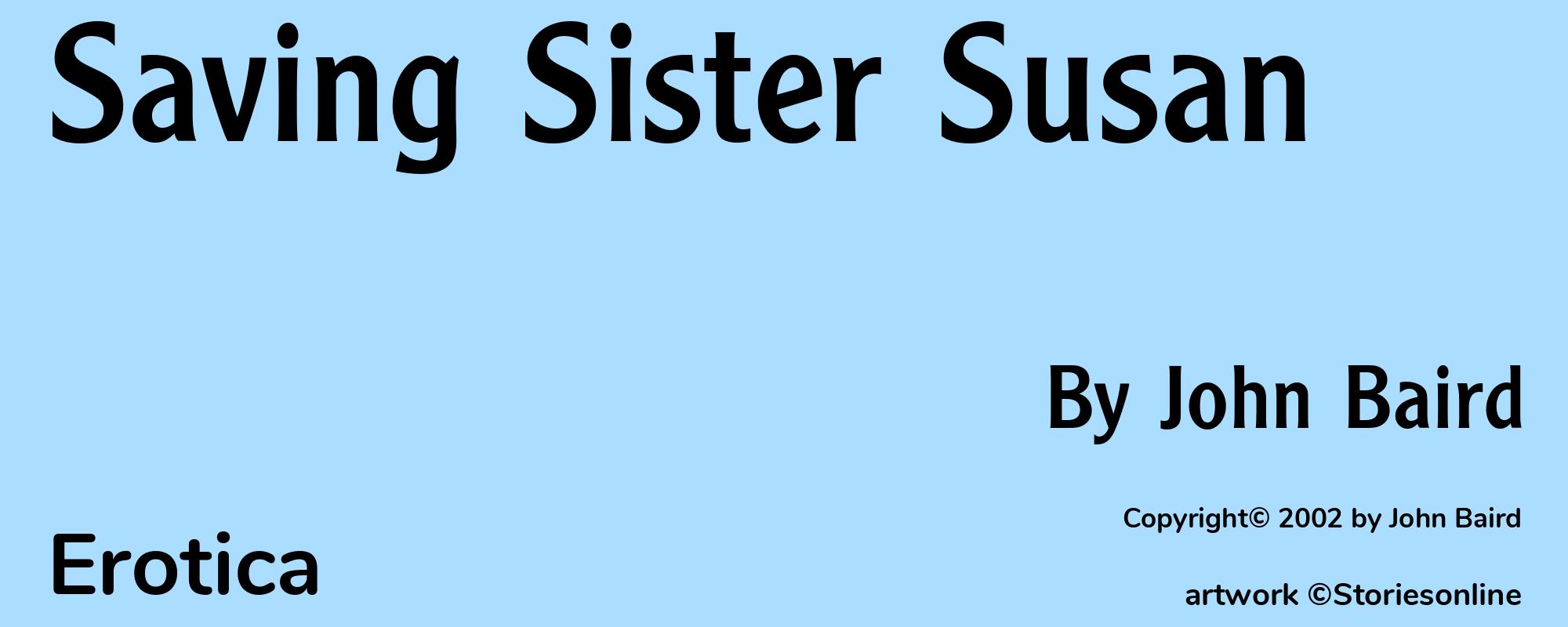 Saving Sister Susan - Cover