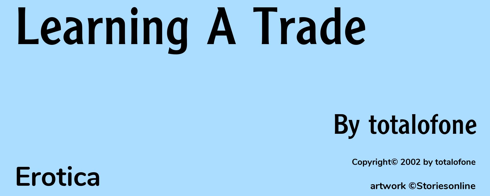 Learning A Trade - Cover