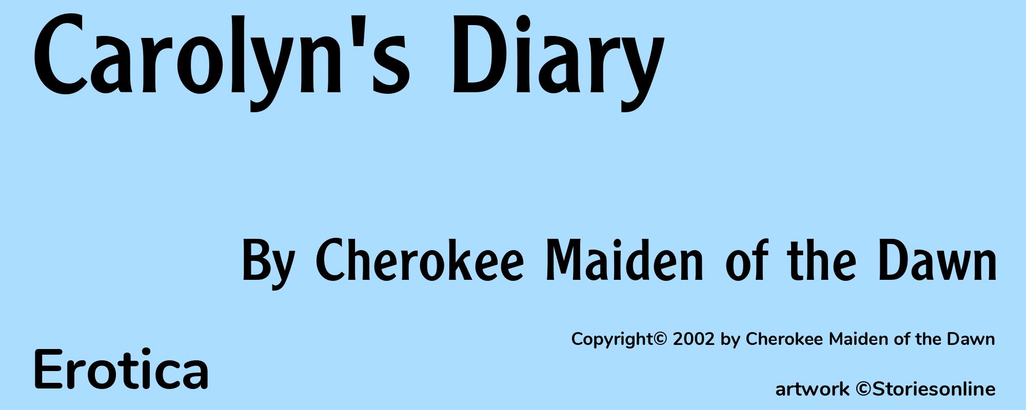 Carolyn's Diary - Cover