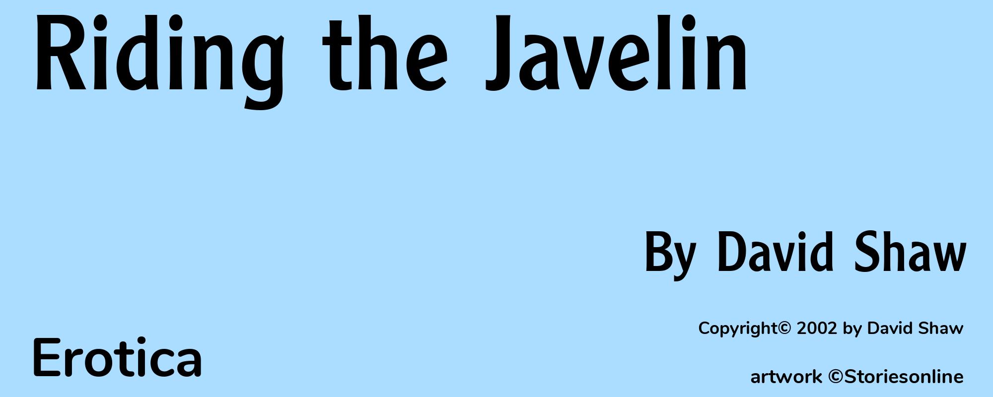 Riding the Javelin - Cover