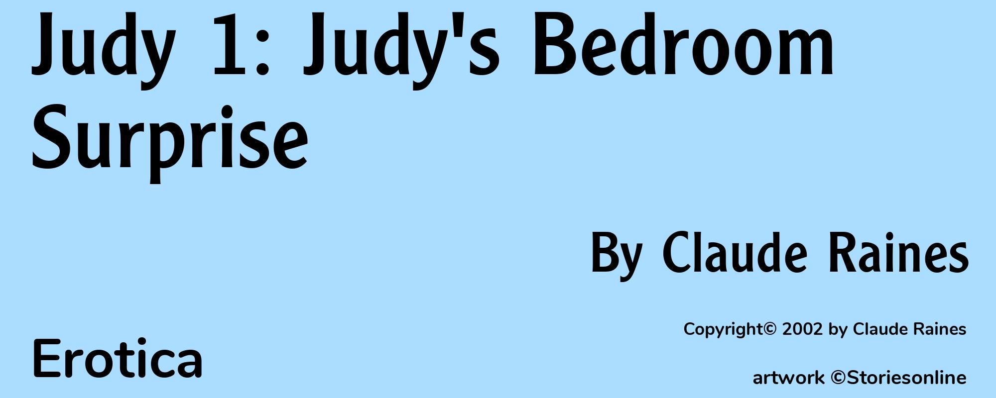 Judy 1: Judy's Bedroom Surprise - Cover