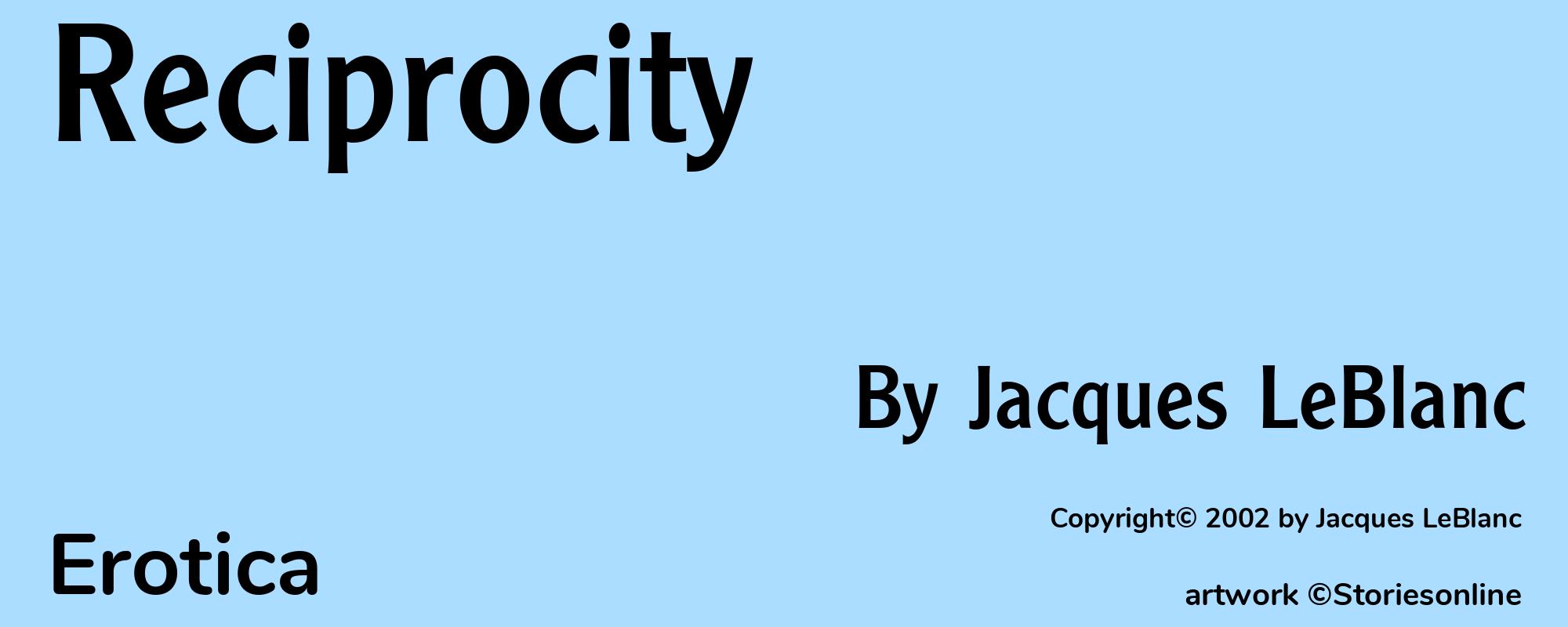 Reciprocity - Cover