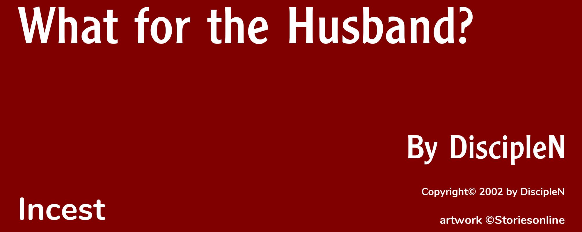 What for the Husband? - Cover