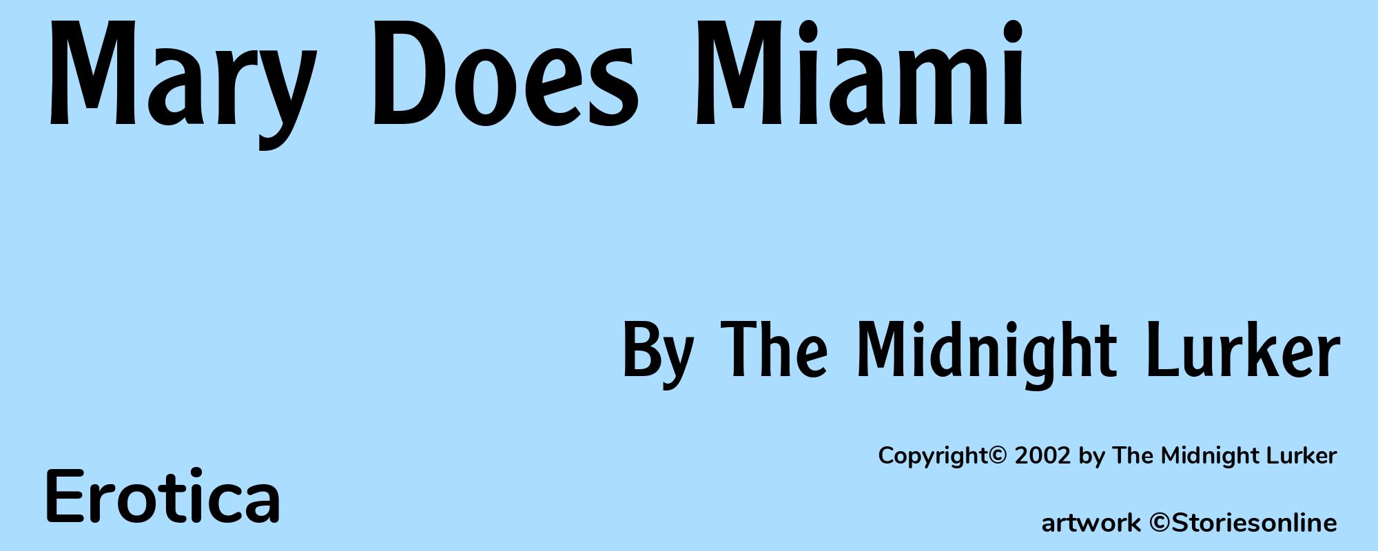 Mary Does Miami - Cover