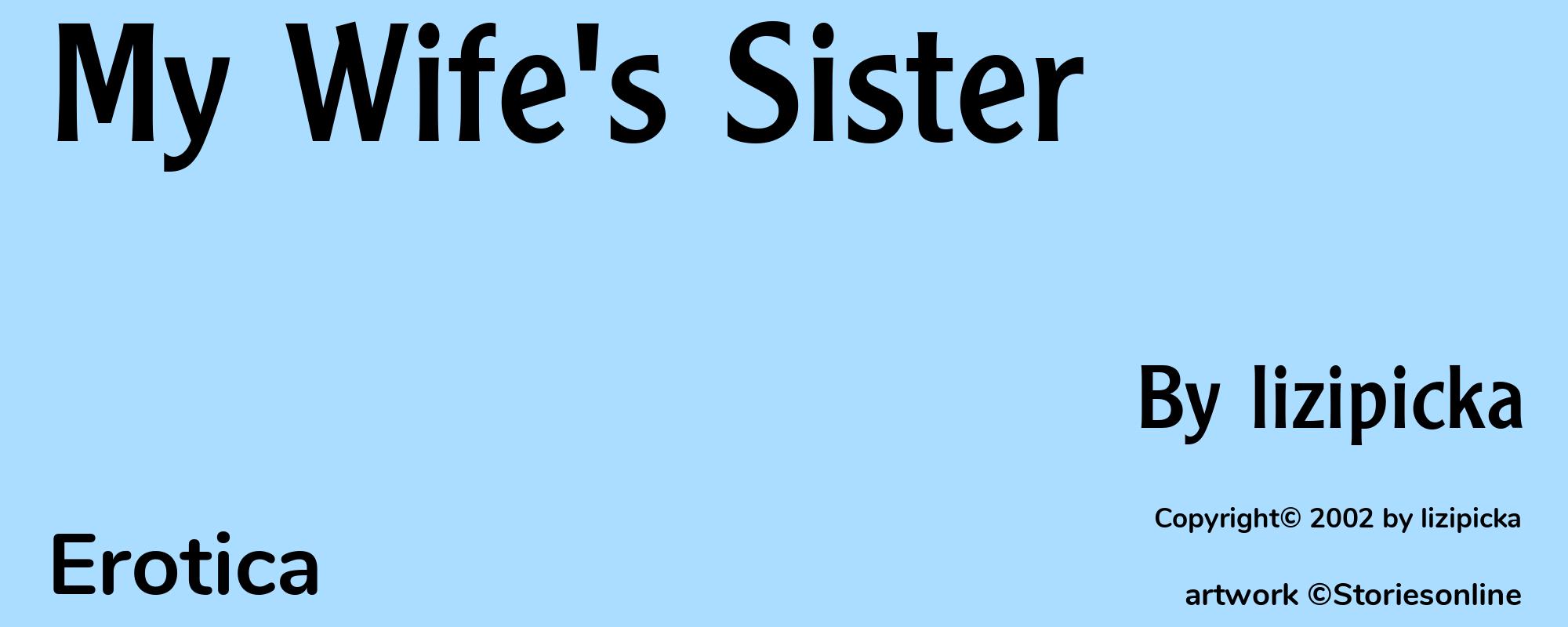 My Wife's Sister - Cover