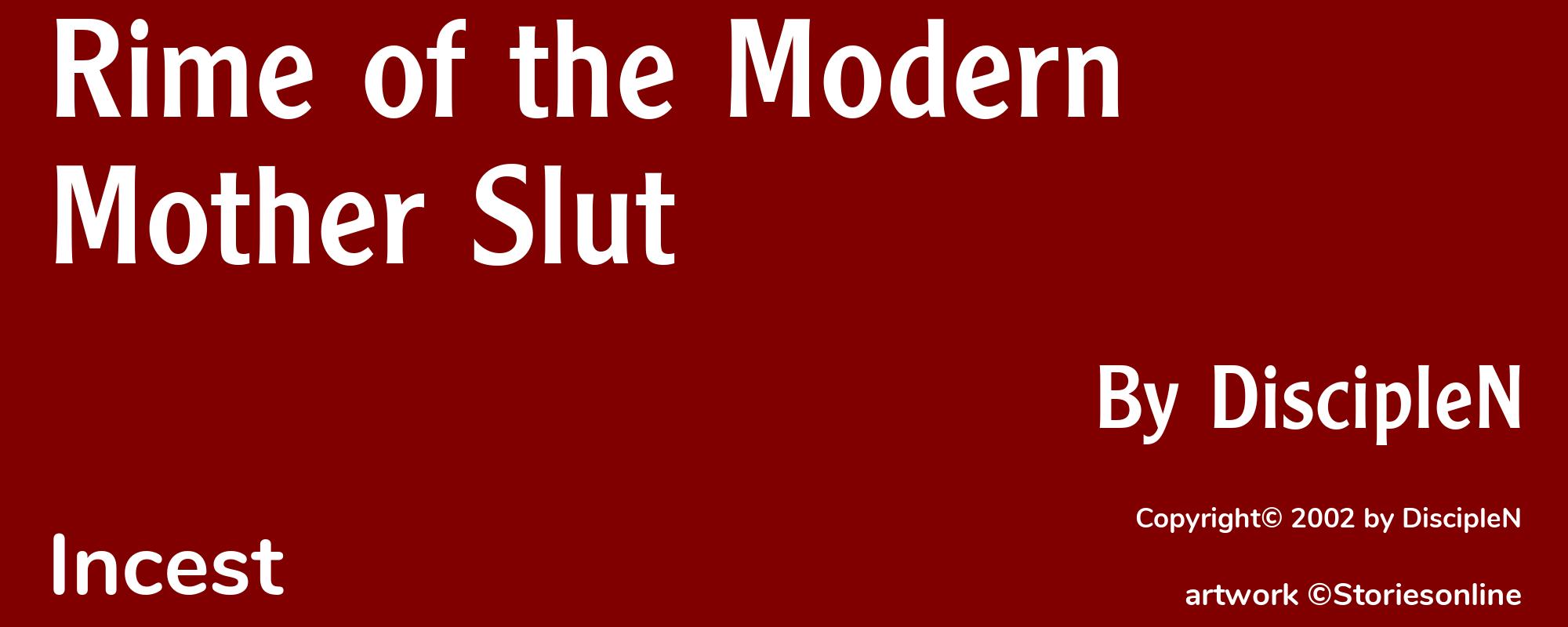 Rime of the Modern Mother Slut - Cover
