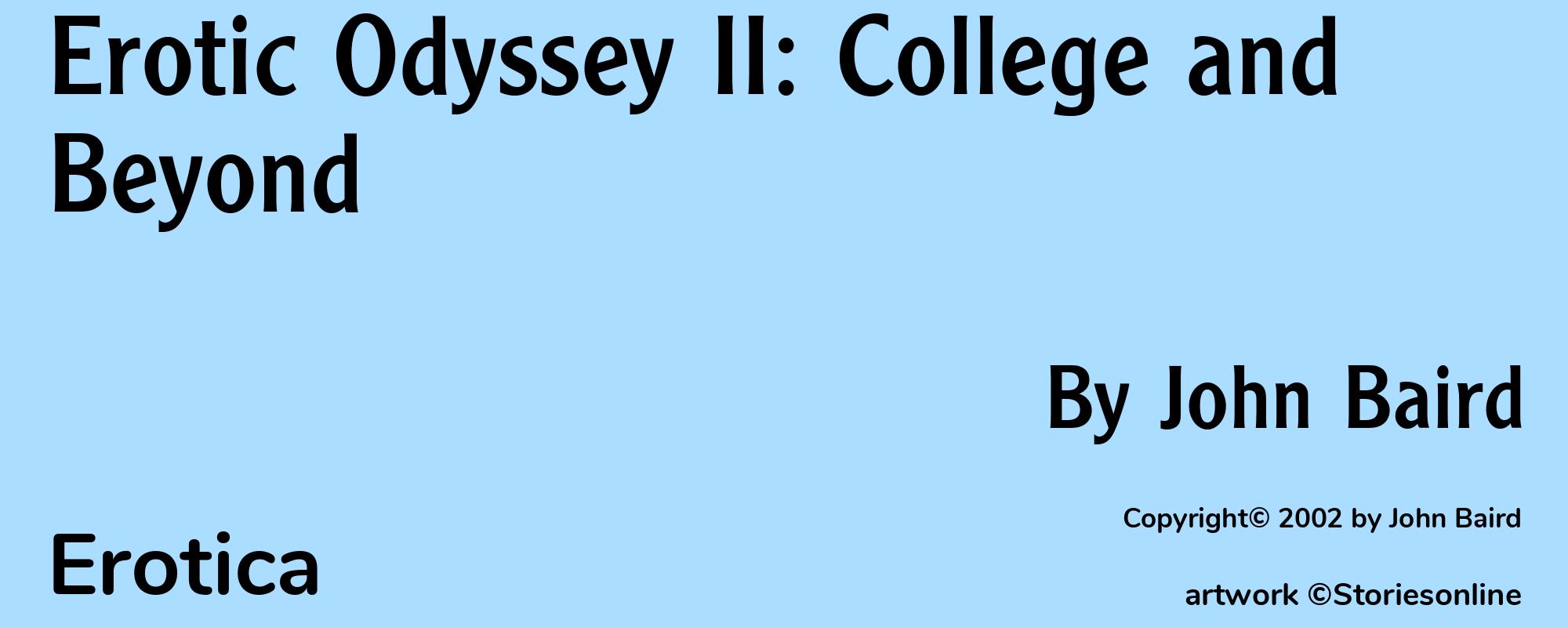 Erotic Odyssey II: College and Beyond - Cover