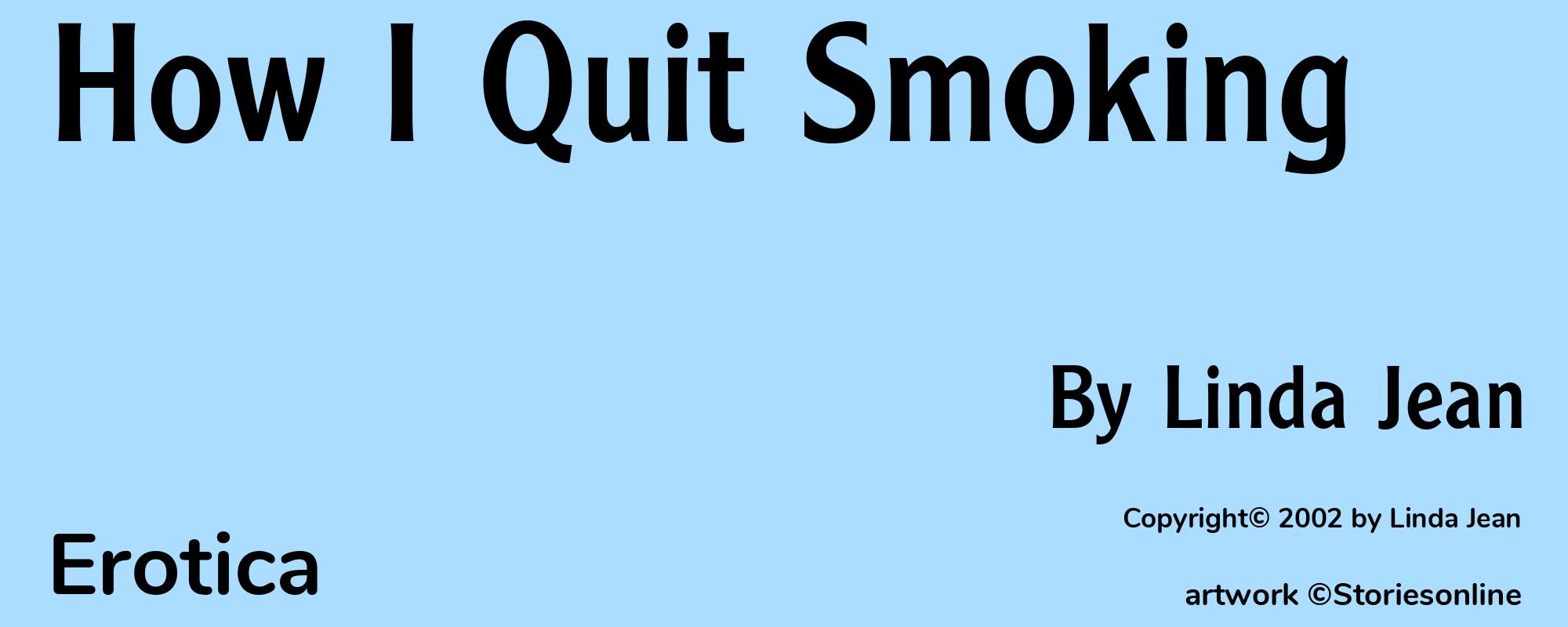 How I Quit Smoking - Cover