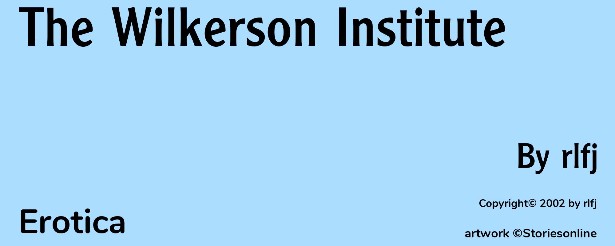 The Wilkerson Institute - Cover