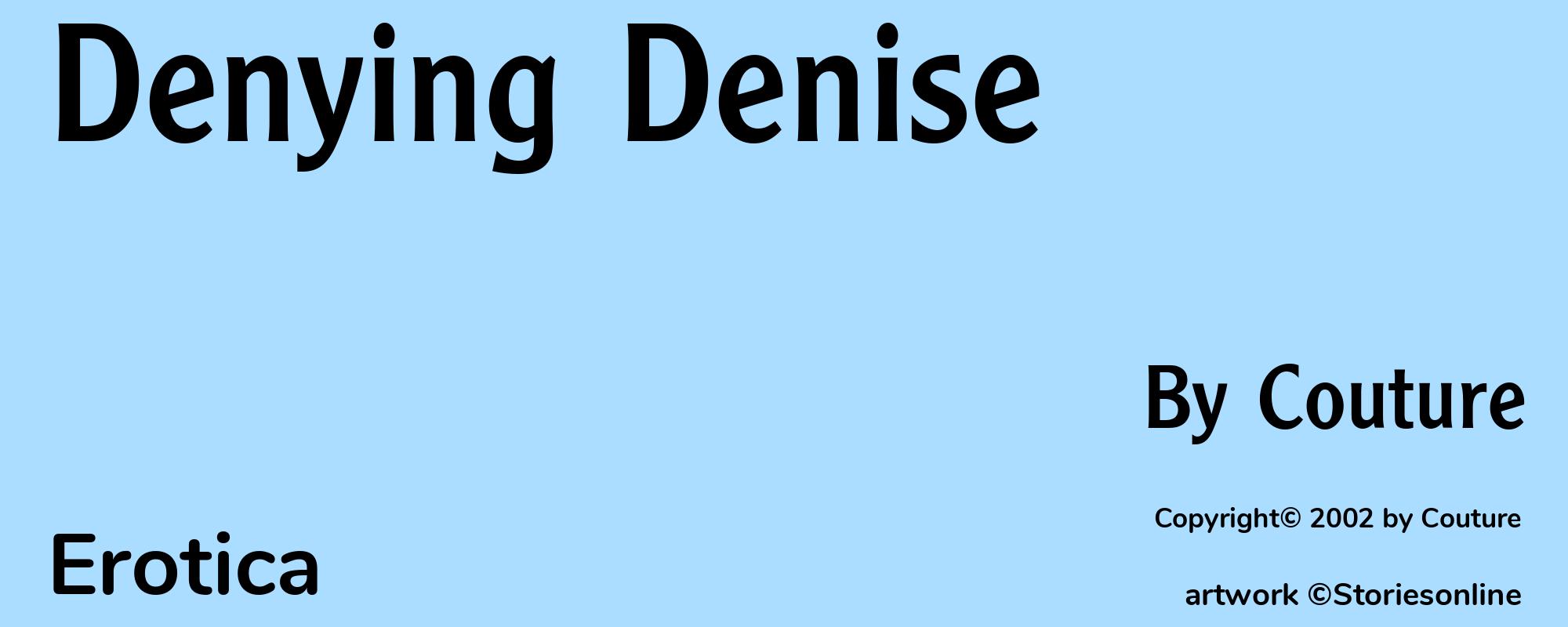 Denying Denise - Cover