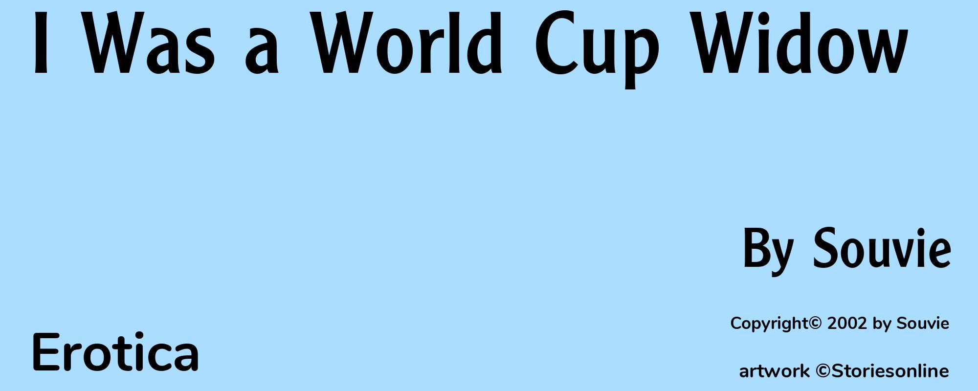 I Was a World Cup Widow - Cover