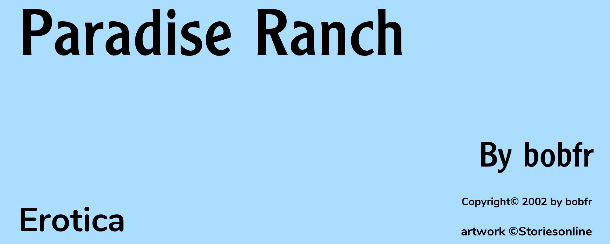 Paradise Ranch - Cover