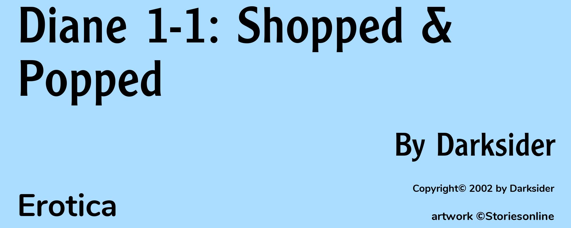 Diane 1-1: Shopped & Popped - Cover