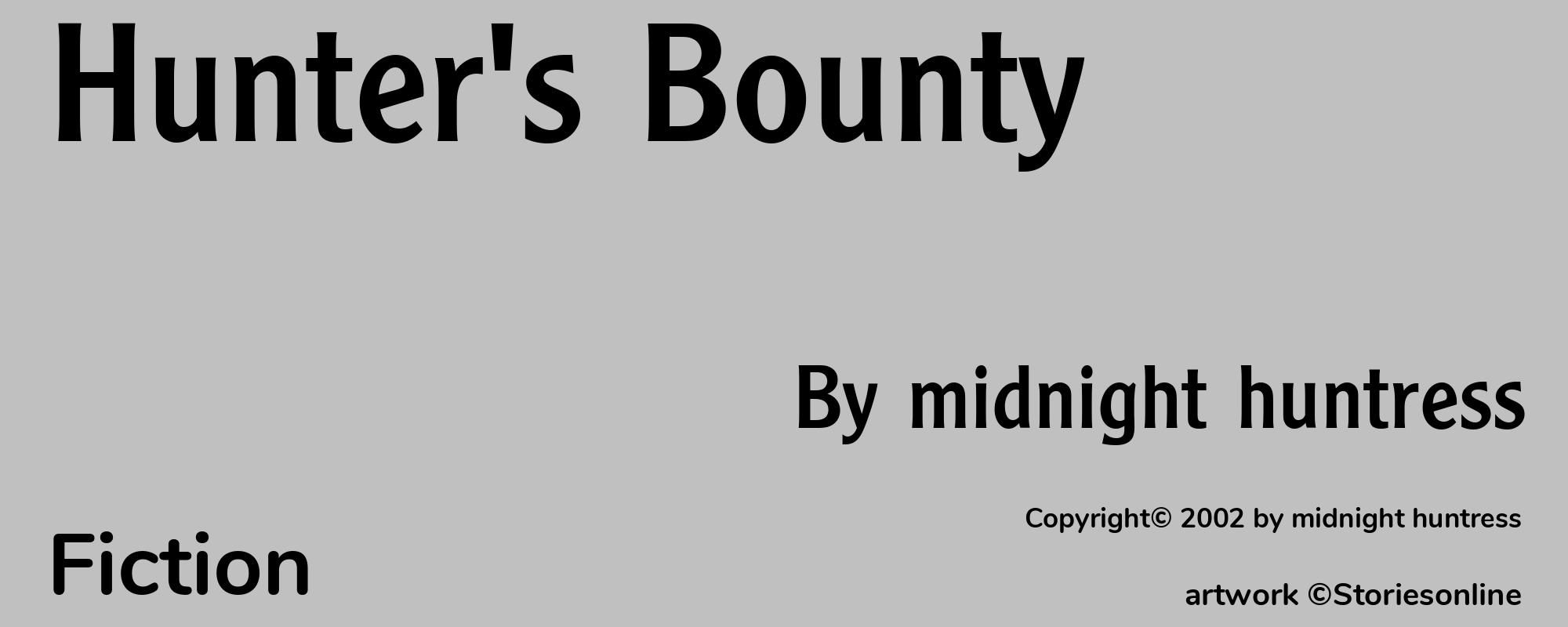 Hunter's Bounty - Cover