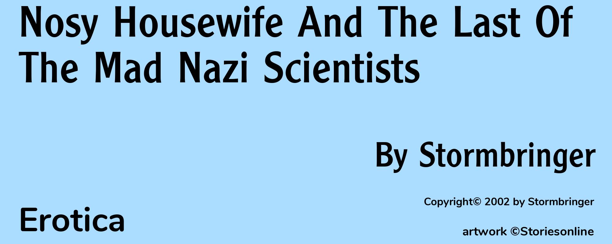 Nosy Housewife And The Last Of The Mad Nazi Scientists - Cover