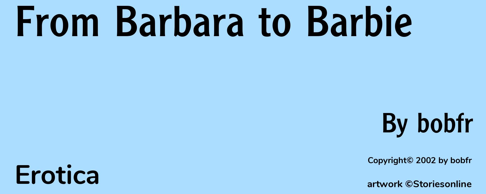 From Barbara to Barbie - Cover