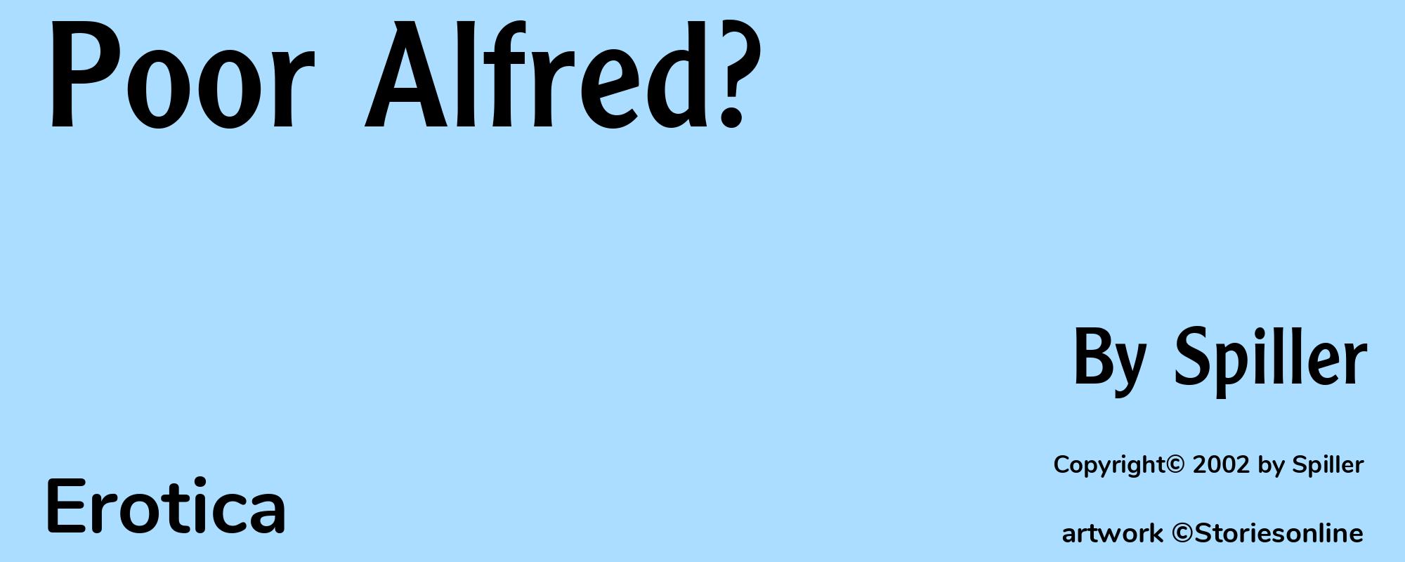 Poor Alfred? - Cover