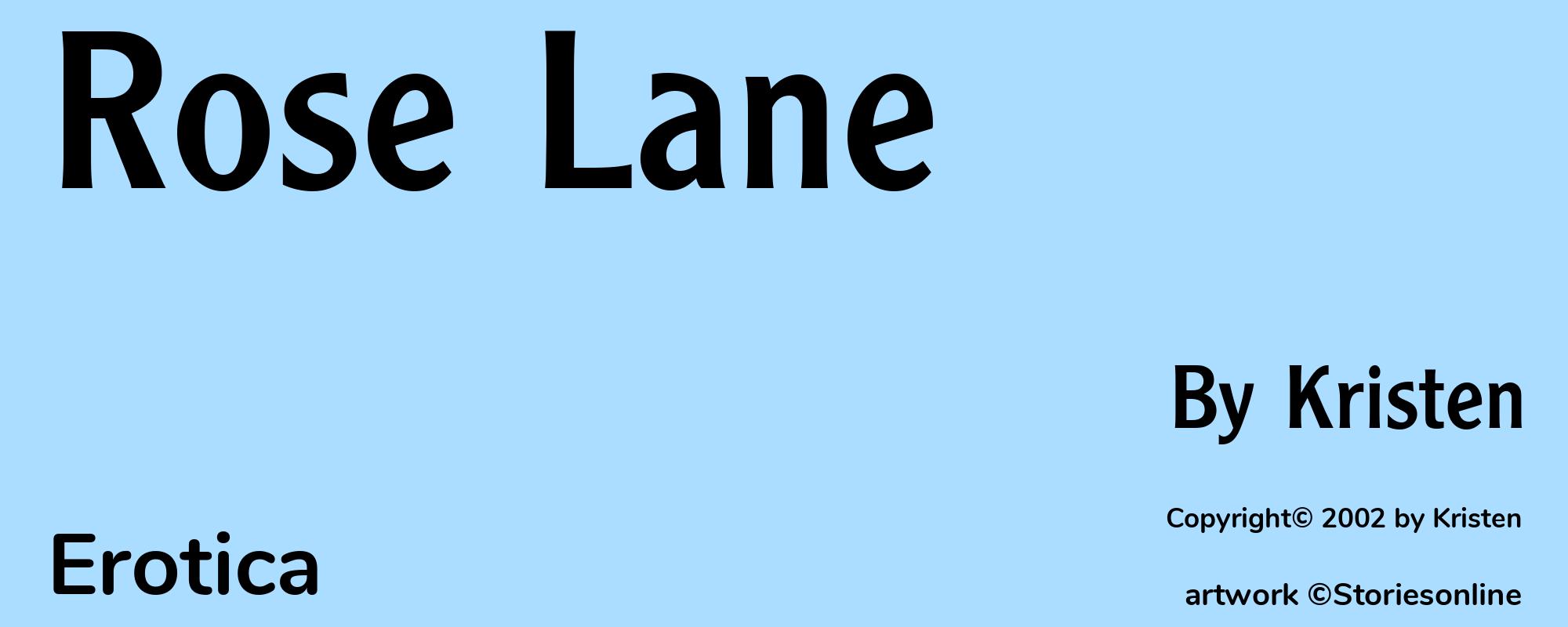 Rose Lane - Cover