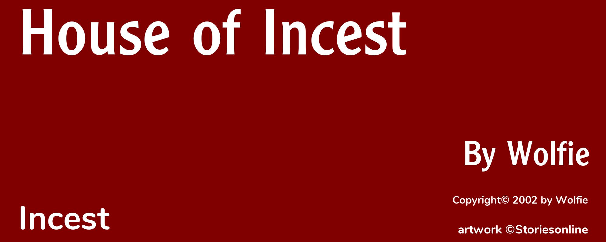 House of Incest - Cover