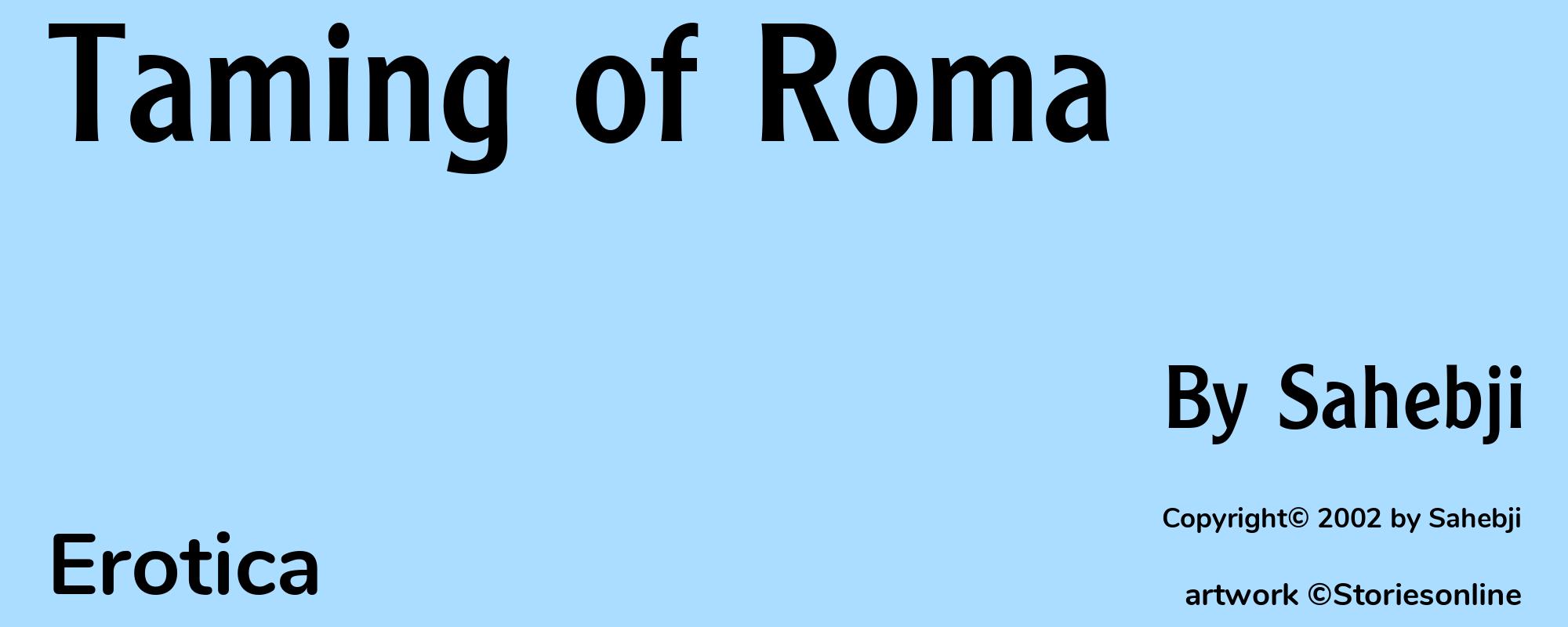 Taming of Roma - Cover