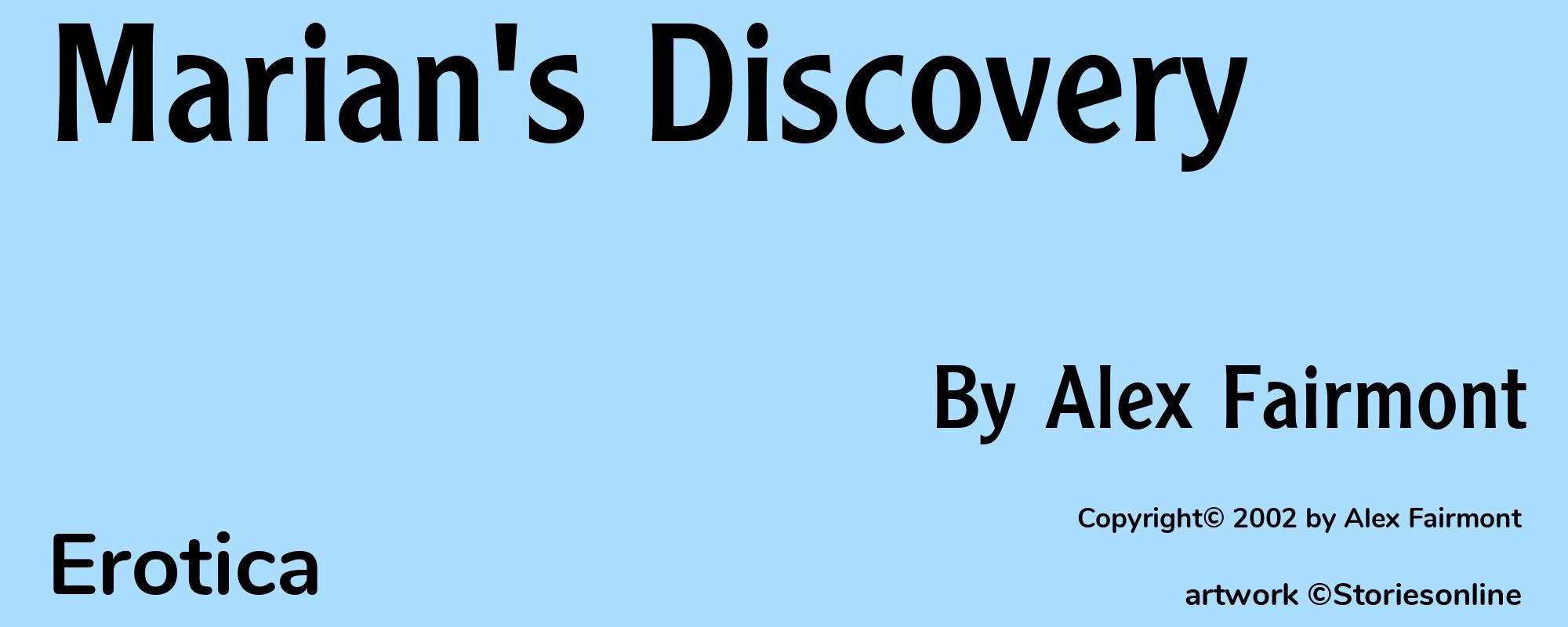 Marian's Discovery - Cover