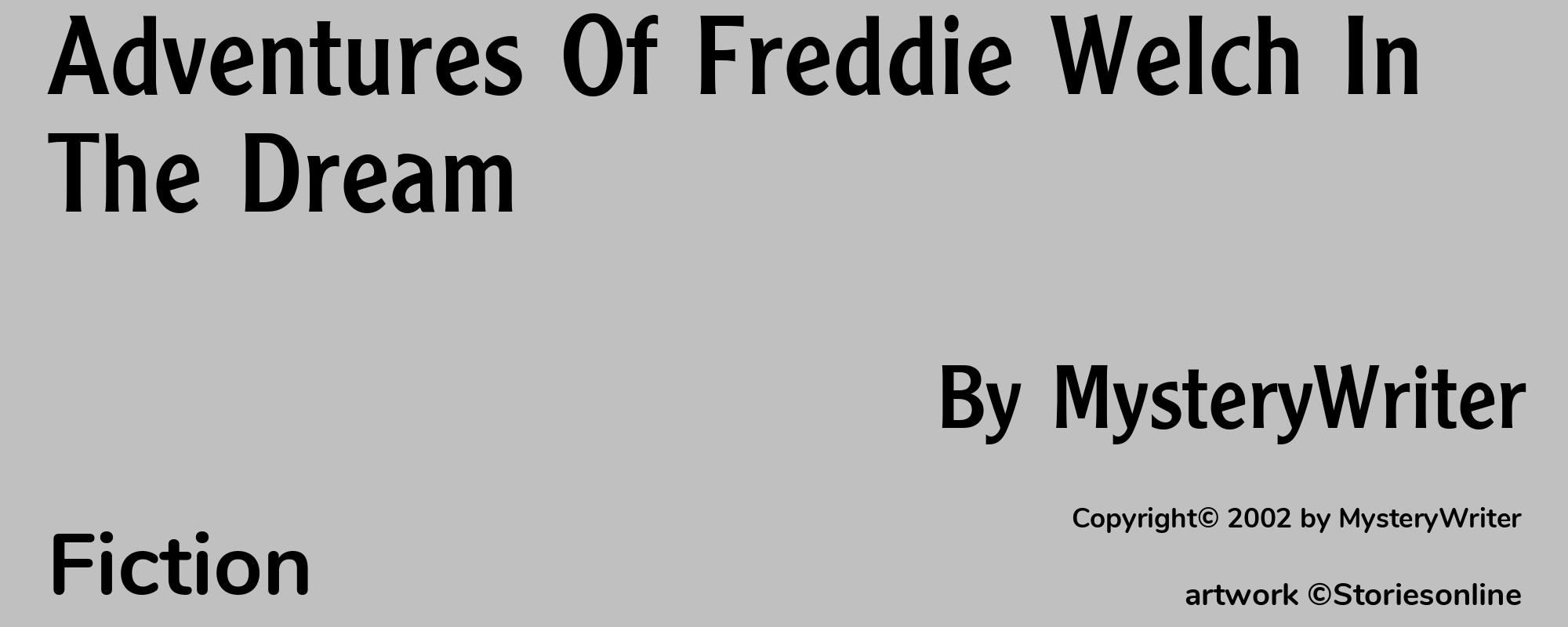 Adventures Of Freddie Welch In The Dream - Cover
