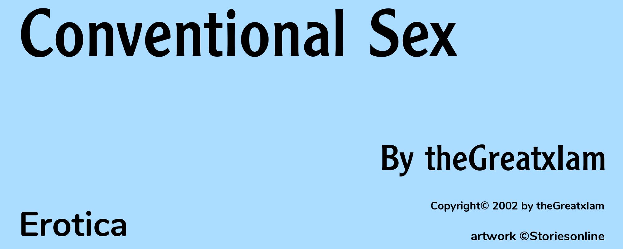 Conventional Sex - Cover