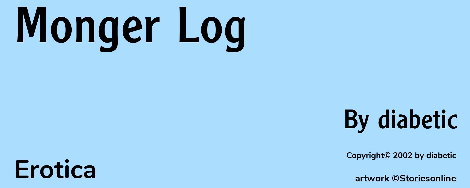 Monger Log - Cover
